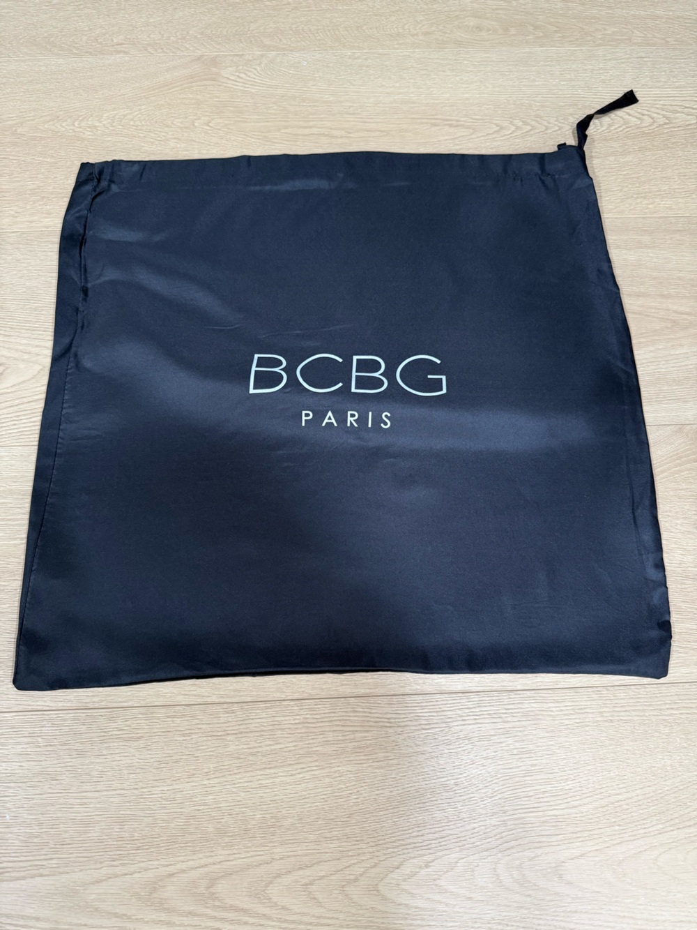 BCBG Paris Black Satin Drawstring Dust Bag 18x21 Storage Bag